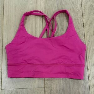 Lululemon Women’s Pink Longline Energy Sports Bra Size 8